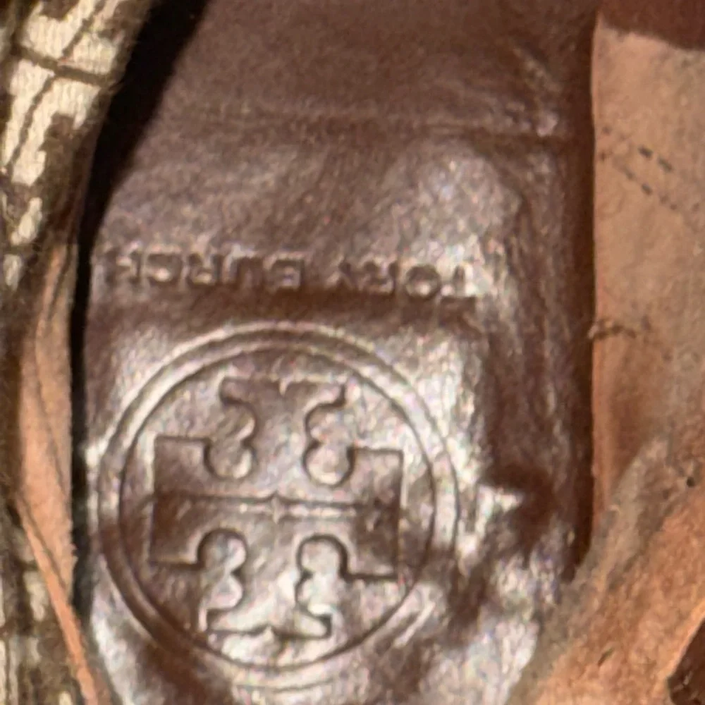 Tory Burch Brown Leather & Monogram Quilted Boots
